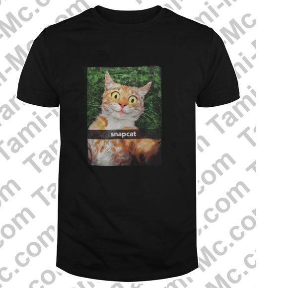 new Cat tee Orange Tabby Selfie SNAPCAT kitty gift SNAPCHAT humor Women Unisex - Picture 10 of 13
